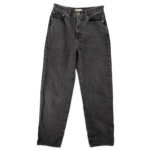 Madewell Black Denim Baggy Straight Jeans Fair Trade Certified Factory Size 28